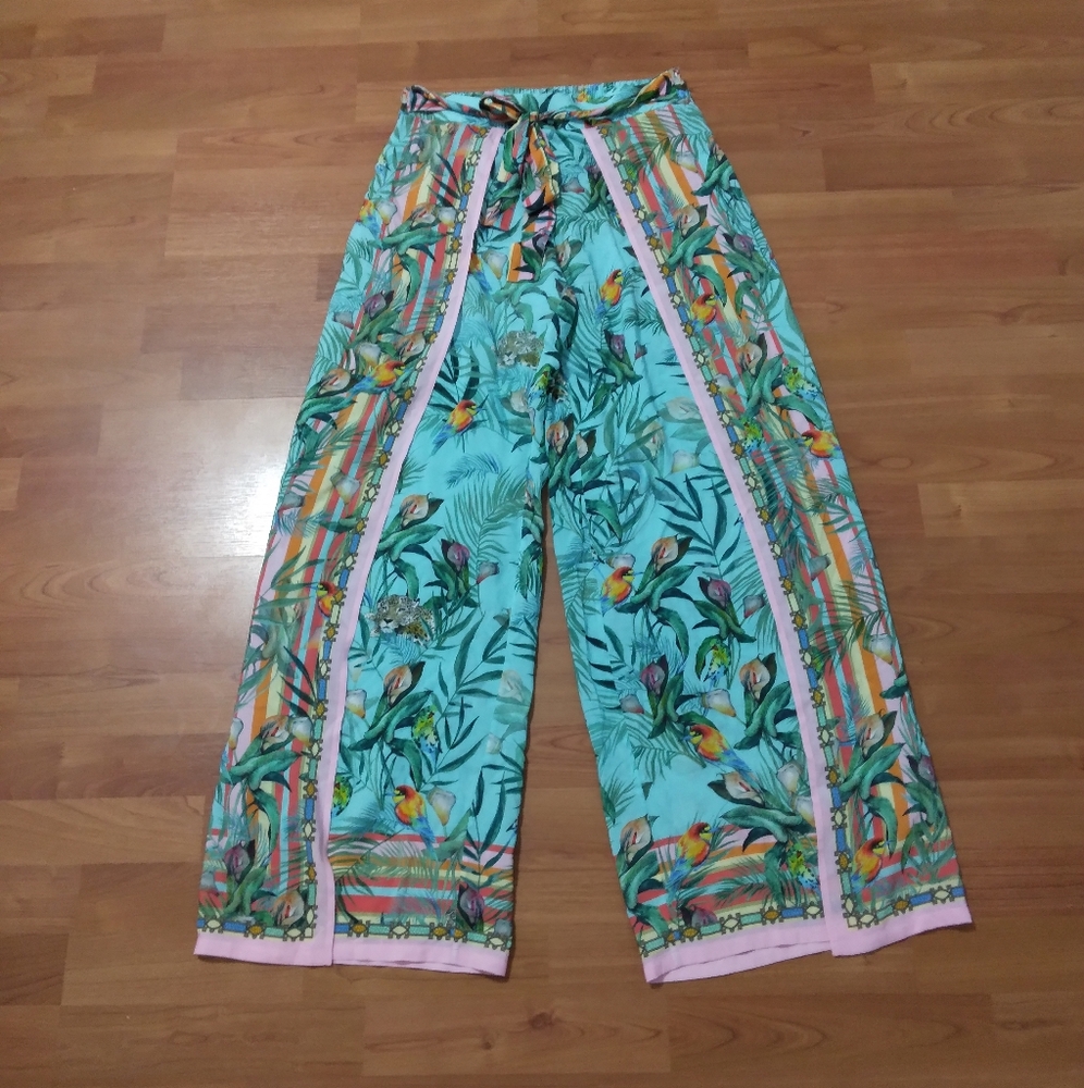 Johnny Was Multicolor Wide Leg Pants